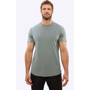 Cuts Clothing T-Shirt Mens XL Sage Green AO Curve Hem Short Sleeve Tee